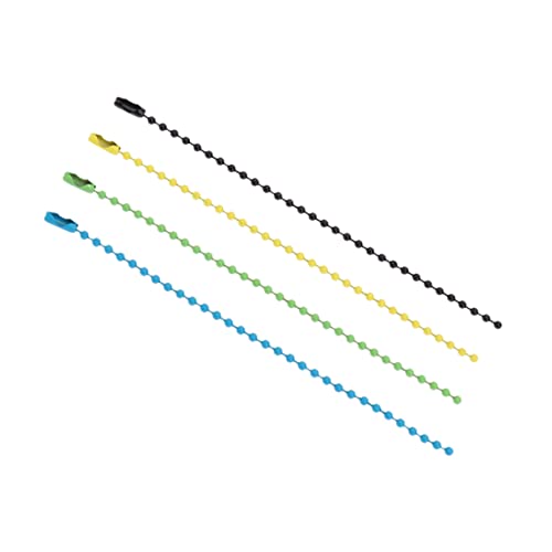 Tofficu 100Stücke Metallkugelkette für DIY Schmuckprojekte Verstellbare Perlenkette Grün Schwarz Blau und Gelb für Schlüsselanhänger Hundemarken und Mehr von Tofficu