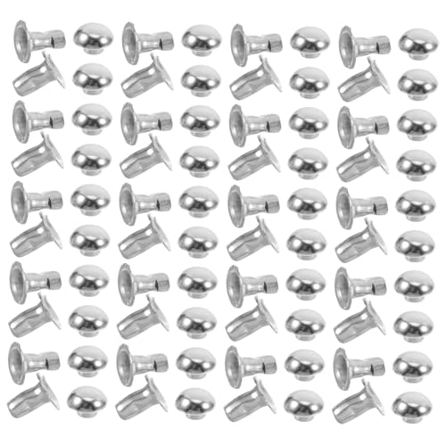 Tofficu 100Stücke Runde Pilz Metallnieten für DIY Punk Stil Silberne Dekonieten für Lederarmbänder Taschen Schuhe Gürteln und Mehr Tofficu 100Stücke Runde Pilz Metallnieten für DIY Punk Stil Silberne Dekonieten für Lederarmbänder Taschen Schuhe Gürteln und Mehr von Tofficu