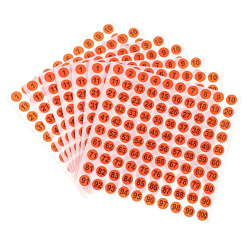 Tofficu 100Stücke Selbstklebende Zahlenaufkleber Runde Papiernummern für Schule Büro und DIY für Organisation und Markierung Tofficu 100Stücke Selbstklebende Zahlenaufkleber Runde Papiernummern für Schule Büro und DIY für Organisation und Markierung von Tofficu