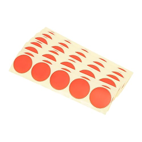 Tofficu 100Stücke Zertifikatsiegelaufkleber Selbstklebende Papieraufkleber für DIY Dichtungen Rote Stempelaufkleber für Belohnungsdiagramme und Geschäftsanwendungen Einfach von Tofficu