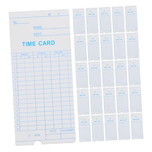 Tofficu 100stücke Pack Arbeitszeiterfassungskarten Für Mitarbeiter Praktische Klare Und Leicht Zu Bedienende Anwesenheitskarten Für Büro Restaurant Und Hotel Zur Effizienten Tofficu 100stücke Pack Arbeitszeiterfassungskarten Für Mitarbeiter Praktische Klare Und Leicht Zu Bedienende Anwesenheitskarten Für Büro Restaurant Und Hotel Zur Effizienten von Tofficu