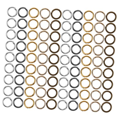 Tofficu 10Er-Packungen Bunte Metall Jump Ringe DIY Schmuckverbinder aus Eisen für Ketten Armbandreparatur Kleine Spaltringe für Perlenarbeiten Vielseitige Schmuckherstellung Zubehör von Tofficu