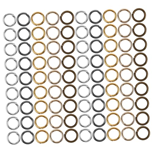 Tofficu 10Er-Packungen Schmuck Biegeringe aus Metall Offene Spaltringe in Silberfarben Langlebige DIY Verbinder für Halsketten Armbänder Schmuckherstellung und Reparatur von Tofficu