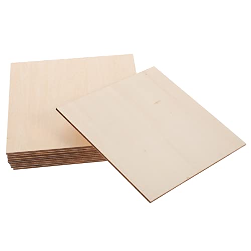 Tofficu 10Stücke DIY Holzplatten Unvollendete Holzbretter Lindenholz für Architekturmodelle Handgefertigte Bastelprojekte Blanko Holzscheiben für Malerei und Dekoration von Tofficu