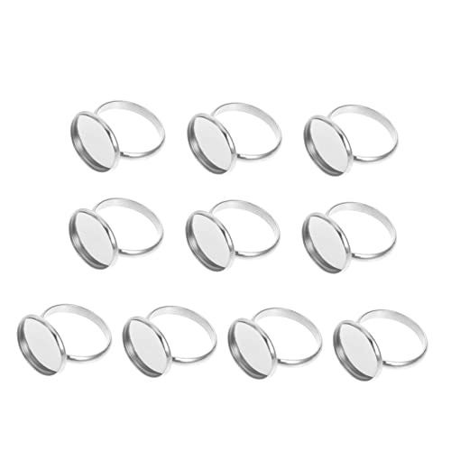 Tofficu 10Stücke Einstellbare Ringbasis Teiliges für Schmuckherstellung Langlebig und Vielseitig für DIY Projekte Kompatibel mit Verschiedenen Ringgrößen von Tofficu