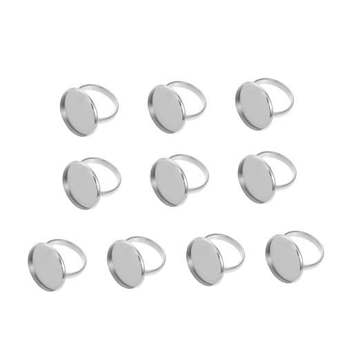 Tofficu 10Stücke Einstellbare Ringbasis für DIY Schmuck Innendurchmesser Robust und Langlebig für Designs und Schmuckherstellung von Tofficu