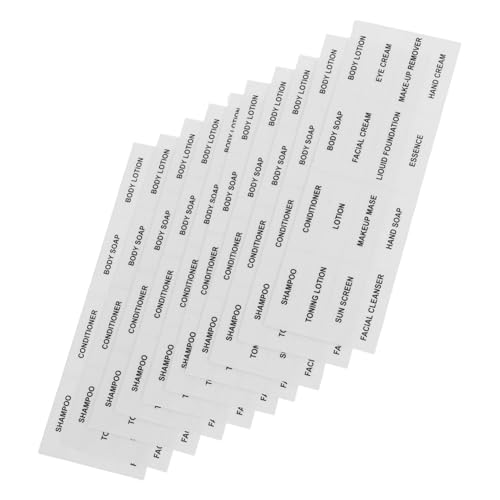 Tofficu 10Stücke Pack Selbstklebende Kosmetiketiketten für Glasflaschen Wasserdichte Aufkleber für Handseife und Reisebehälter zur Organisation von Badezimmer Tofficu 10Stücke Pack Selbstklebende Kosmetiketiketten für Glasflaschen Wasserdichte Aufkleber für Handseife und Reisebehälter zur Organisation von Badezimmer von Tofficu