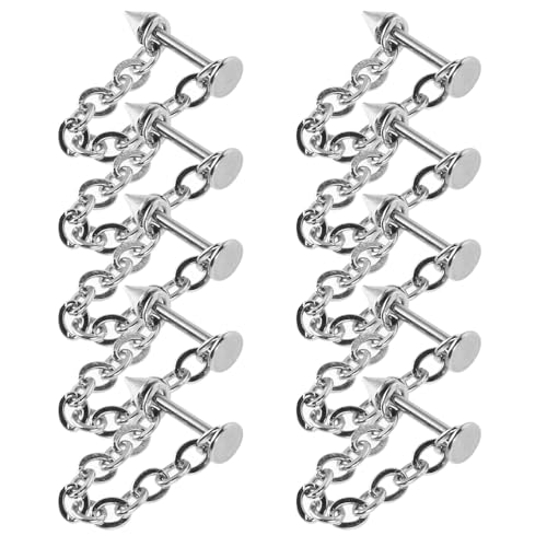 Tofficu 10Stücke Vielseitige Kette Lippenringe Piercing Schmuck für Nase Augenbraue Ohr Trendige Kugelkette für Individuellen Stil und Komfort Lippenschmuck Tofficu 10Stücke Vielseitige Kette Lippenringe Piercing Schmuck für Nase Augenbraue Ohr Trendige Kugelkette für Individuellen Stil und Komfort Lippenschmuck von Tofficu
