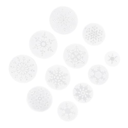 Tofficu 11 Stück Teiliges Silikon Schneeflockenform Wiederverwendbar Antihaftbeschichtet Vielseitig für DIY Kristall Epoxidharz Schmuckanhänger Einfach zu Reinigen Geschenkidee für von Tofficu