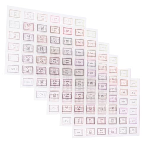 Tofficu 12 Blatt Tage Kalender Aufkleber Farbverlauf Kurze Datumsaufkleber Japanisches Papier für Planer Tagebuch Notizbuch Dekoration und Erinnerungsnotiz Tofficu 12 Blatt Tage Kalender Aufkleber Farbverlauf Kurze Datumsaufkleber Japanisches Papier für Planer Tagebuch Notizbuch Dekoration und Erinnerungsnotiz von Tofficu