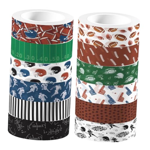 Tofficu 12 Rollen Selbstklebende Diy-klebebänder Aufkleber Zum Basteln Dünn Kunstband Sammelalbum Farbig Dekorative Papierbänder Bedruckte Klebebänder Washi Diy Bastelband von Tofficu