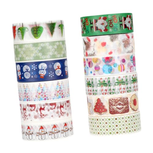 Tofficu 12 Rollen Weihnachtsband Weihnachtsbastelband Wählt Weihnachtsdekorationen Party Weihnachtshandwerk Szene Wickelband Drinnen Tagebuch Klebeband Scrapbooking-bänder Papier Tofficu 12 Rollen Weihnachtsband Weihnachtsbastelband Wählt Weihnachtsdekorationen Party Weihnachtshandwerk Szene Wickelband Drinnen Tagebuch Klebeband Scrapbooking-bänder Papier von Tofficu