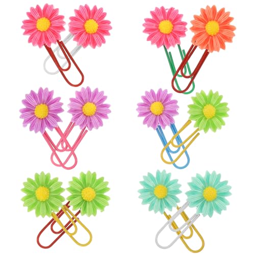Tofficu 12 Stck. Teiliges Süße Lesezeichen Büroklammern mit Blumen Design Handgefertigte Goldfarbene Papierklammern Markieren von Büchern Notizbüchern Scrapbooks und Dokumenten Tofficu 12 Stck. Teiliges Süße Lesezeichen Büroklammern mit Blumen Design Handgefertigte Goldfarbene Papierklammern Markieren von Büchern Notizbüchern Scrapbooks und Dokumenten von Tofficu