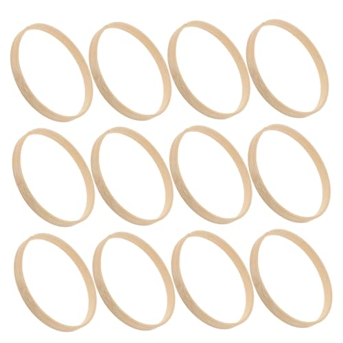 Tofficu 12 Stück Bambus Kreiswebwerkzeuge Bambus Kranzringe Weihnachtskranzringe Windspiel DIY Materialien Stickrahmenwerkzeuge Hochzeitsdekorationsreifen Tofficu 12 Stück Bambus Kreiswebwerkzeuge Bambus Kranzringe Weihnachtskranzringe Windspiel DIY Materialien Stickrahmenwerkzeuge Hochzeitsdekorationsreifen von Tofficu