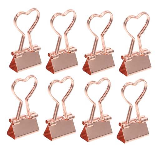Tofficu 12 Stück Büroklammern Roségold Hochwertige Binder Clips für Dokumente Notizen und Kreative Projekte Einfach zu Verwenden für Büro und Zuhause Vielseitige Klemmen zur Organisation von Tofficu