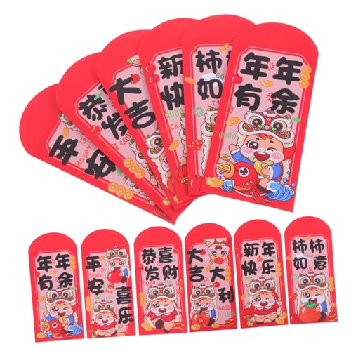 Tofficu 12 Stück Chinesische Rote Umschläge Pferdejahr Motiv Frühlingsfest Geldumschläge Traditionelle Hongbao für Neujahr Familienfeier und Geschenkverteilung von Tofficu
