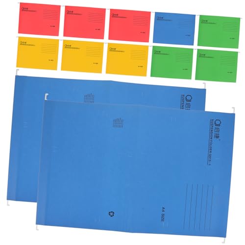 Tofficu 12 Stück Hängeregistraturrahmen schreintischorganizer schreibtisch organiser cartape bürogadges Ordner Aktenhalter Datei hängende Quittungstasche Metallklammer zum Aufhängen Papier von Tofficu