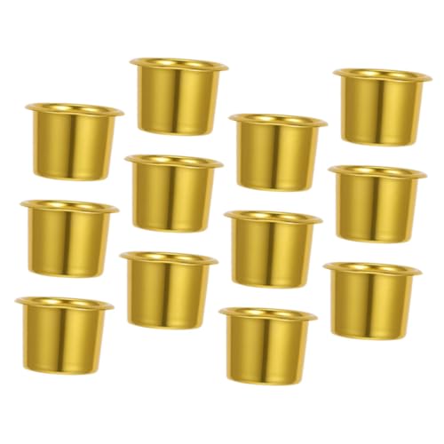 Tofficu 12 Stück Kerzenständer Weihnachtsdekoration Hochzeitstischdekoration Goldene Kerzenbecher Leere Hülle Metallbecher Metallhalter Kerzen Mittelstücke Leere Kerzenhalter Tofficu 12 Stück Kerzenständer Weihnachtsdekoration Hochzeitstischdekoration Goldene Kerzenbecher Leere Hülle Metallbecher Metallhalter Kerzen Mittelstücke Leere Kerzenhalter von Tofficu