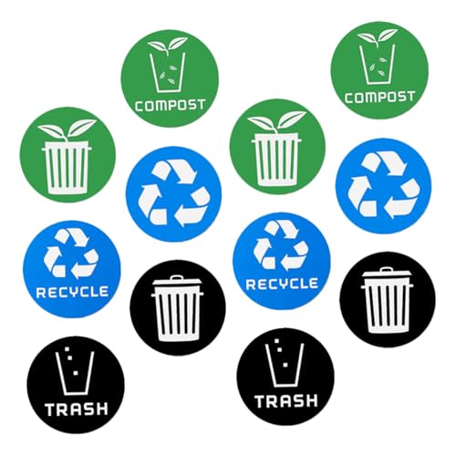 Tofficu 12 Stück Mülltonnen Aufkleber PVC Recycling Etiketten für Mülltrennung zu Hause Büro Hotel Große Sichtbarkeit Praktische Müllbehälter Sticker Tofficu 12 Stück Mülltonnen Aufkleber PVC Recycling Etiketten für Mülltrennung zu Hause Büro Hotel Große Sichtbarkeit Praktische Müllbehälter Sticker von Tofficu