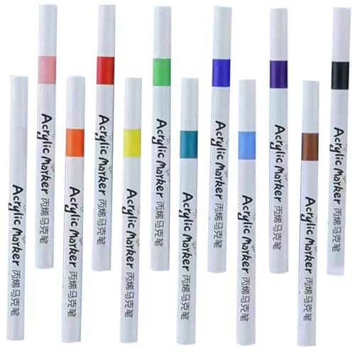 Tofficu 12 Stück Teiliges Acrylstifte Bunte Wasserbasierte Marker Pens für Malerei und DIY Ergonomisch Vielseitig für Künstler Schüler zum Schreiben Markieren und Kreativen Gestalten Tofficu 12 Stück Teiliges Acrylstifte Bunte Wasserbasierte Marker Pens für Malerei und DIY Ergonomisch Vielseitig für Künstler Schüler zum Schreiben Markieren und Kreativen Gestalten von Tofficu