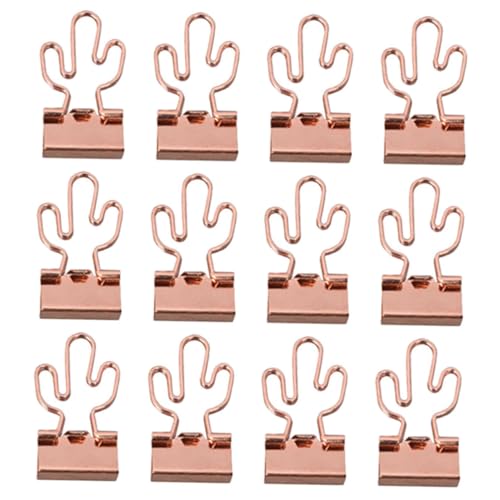Tofficu 12 Stück Teiliges Büroklammern Roségold Vielzweck Binder Clips für Notizen Dokumente und Klammern für Bürobedarf und Organisation von Tofficu