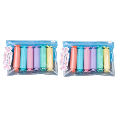 Tofficu 12 Stück Teiliges Candy Design Quick Dry Highlighter Marker Stifte Leichte Tragbare Markierungsstifte für DIY Graffiti Farbenfrohe Textmarker mit Klarer Verschmierungsfreier von Tofficu