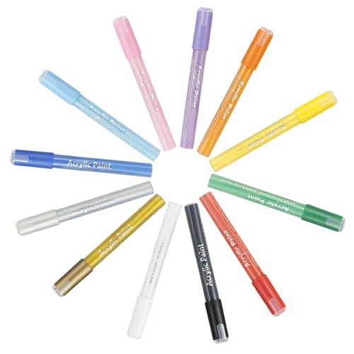 Tofficu 12 Stück Teiliges DIY Aquarell Marker Stifte Tragbare Farbstifte für Zeichnen für Journaling Kalligraphie Scrapbooking und Kunstprojekte von Tofficu