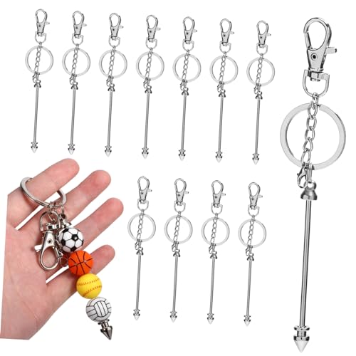 Tofficu 12 Stück Teiliges Diy Schlüsselanhänger mit Robustem Metall Lobster Karabiner Vielseitig Gestaltbar für Perlenanhänger Langlebig Kompakt Basteln von Schlüssel und von Tofficu