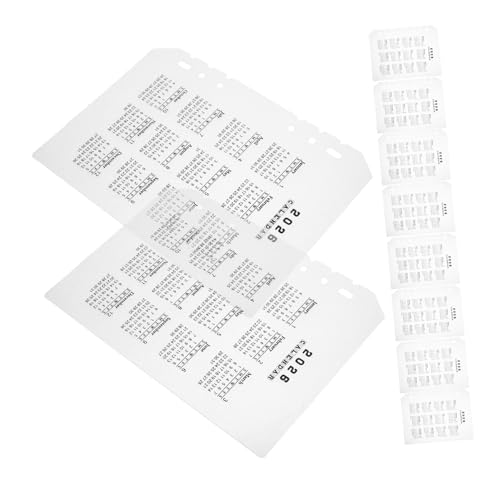Tofficu 12 Stück Teiliges Kalender Trennblätter aus Robustem PP Material Transparente Abnehmbare Ringbuch Organizer Einlagen für Monatliche Terminplanung und Einfache Übersicht von Tofficu