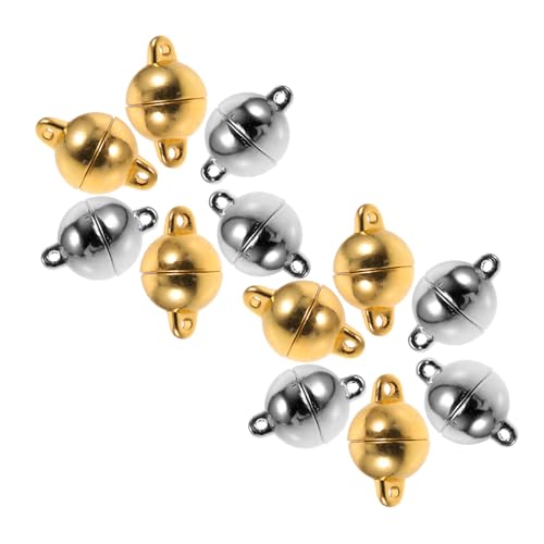 Tofficu 12 Stück Teiliges Magnetischer Schmuckverschlüsse Langlebige Magnetverschlüsse für Armbänder und Halsketten Einfache DIY Verbindung Rostfrei und Bequem Einhändig zu Bedienen für von Tofficu