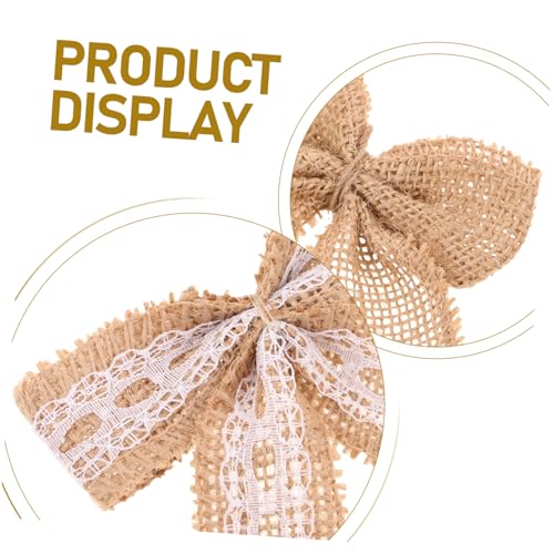 Tofficu 12 Stück Teiliges Natürliche Jutebänder Schleifen Handgefertigte Rustikale Schleifenknoten für Diy Hochzeit Dekoration Vielseitig Einsetzbar für Weihnachtsbäume Kränze Shower und von Tofficu