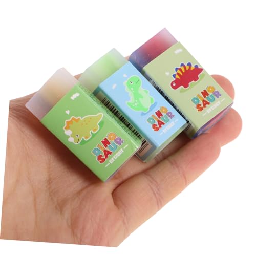 Tofficu 12 Stück Teiliges Radiergummis für Transparente Jelly Erbsen mit Bunten Dinosaurier Motiven Praktische Langlebige Stifte Radiergummis für Schüler und Zeichnungen Zufällige Farbe von Tofficu