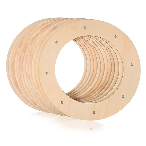 Tofficu 12 Stück Teiliges Runde Holzrahmen für Blumenkränze Langlebige Wreath Frames mit Vorgestanzten Löchern Naturbelassenes Holz für Diy Weihnachts und Festtagsdekoration Vielseitig zum Tofficu 12 Stück Teiliges Runde Holzrahmen für Blumenkränze Langlebige Wreath Frames mit Vorgestanzten Löchern Naturbelassenes Holz für Diy Weihnachts und Festtagsdekoration Vielseitig zum von Tofficu