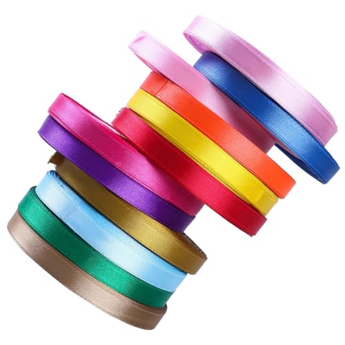 Tofficu 12 Stück Teiliges Satinband Breit Yards Polyester Geschenkband in Farben für Dekoration Schleifen Basteln Verpackung Tofficu 12 Stück Teiliges Satinband Breit Yards Polyester Geschenkband in Farben für Dekoration Schleifen Basteln Verpackung von Tofficu
