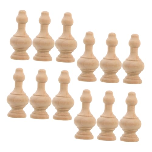 Tofficu 12 Stück Teiliges Unbehandelte Massivholz Finials für Treppengeländer und Zaunpfosten Handgeschnitzte Holzpfostenkappen Natürliche DIY Dekoration für Möbel und Innenbereich Tofficu 12 Stück Teiliges Unbehandelte Massivholz Finials für Treppengeländer und Zaunpfosten Handgeschnitzte Holzpfostenkappen Natürliche DIY Dekoration für Möbel und Innenbereich von Tofficu