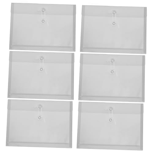 Tofficu 12 Stück Umschlagordner aktenmappe aktenordner schülergeschenke Klarsichtbeutel Bindemittel Halter durchsichtige Umschlagtasche Dokumentenmappen mit Kordelverschluss Transparent von Tofficu