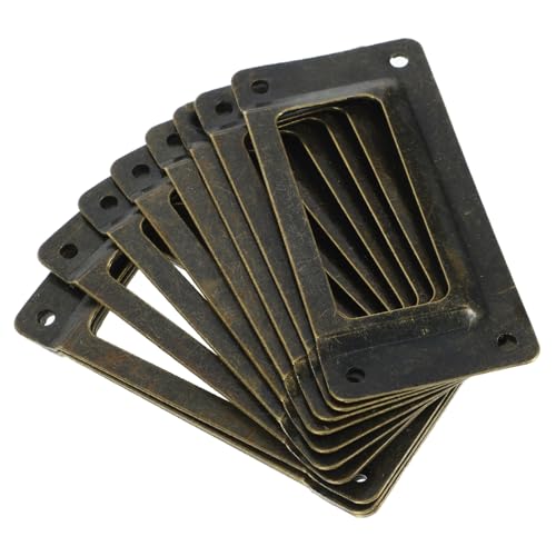 Tofficu 12 Stück Vintage-Etikettenhalterrahmen Karte Schubladenetikett storage boxes aufbwahrungs-box Schubladenbeschriftung Vintage-Tag-Etikettenrahmen Antike Etikettenhalterrahmen Eisen von Tofficu