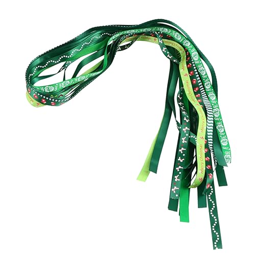 Tofficu 12 Stück Weihnachtsband Gold Band umwickeln Weihnachtsfeiertagsband Rosa für königlich geschenkband ribbon weihnachtssdeko geschenksband Geschenkverpackungsband Polyesterband Green von Tofficu