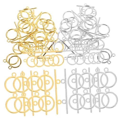 Tofficu 120 Sätze Teiliges Schmuckverschlüsse aus Langlebiger Legierung Offene Armband Halskettenverschlüsse in Gold und Silber für DIY Schmuckherstellung und Reparatur Rostfrei und Tofficu 120 Sätze Teiliges Schmuckverschlüsse aus Langlebiger Legierung Offene Armband Halskettenverschlüsse in Gold und Silber für DIY Schmuckherstellung und Reparatur Rostfrei und von Tofficu