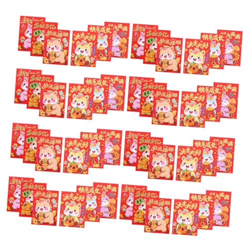 Tofficu 120 Stück Chinesische Neujahrsumschläge Rote Umschläge mit Pferde-motiv für Frühlingsfest Lucky Money Packets aus Stabilem Papier für Sammler von Tofficu