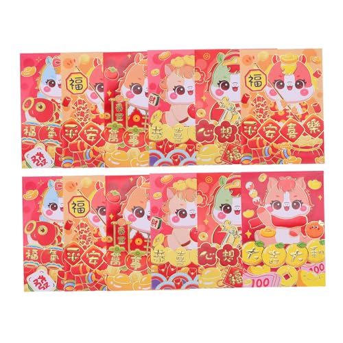 Tofficu 120 Stück Karton Pferde Rote Umschläge Chinesisches Neujahr Glücksumschläge für Lunar Frühlingsfest Hochzeit Geburtstag Geschenkumschläge Tofficu 120 Stück Karton Pferde Rote Umschläge Chinesisches Neujahr Glücksumschläge für Lunar Frühlingsfest Hochzeit Geburtstag Geschenkumschläge von Tofficu