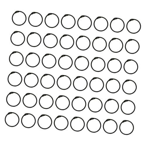 Tofficu 120 Stück Kleine Metallringe schnellhefter verbindungsringe buchbinderinge ringbindung Black von Tofficu