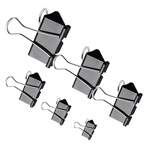 Tofficu 120 Stück Langer Schwanzclip Schwalbenschwanzclipordner Clips Schule Zurück Zu Schulmaterial Büroklammern Klemmen Bindemittel Organisation Schlüssel Groß Mini Papier Black von Tofficu