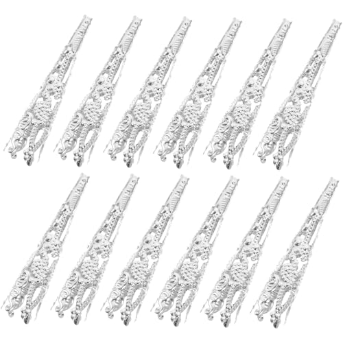 Tofficu 120 Stück Teiliges Metall Perlenkappen Blumenform Bead Caps DIY Schmuckzubehör für Armbänder Ohrringe Halsketten Silberfarben Langlebig und Vielseitig Verwendbar von Tofficu