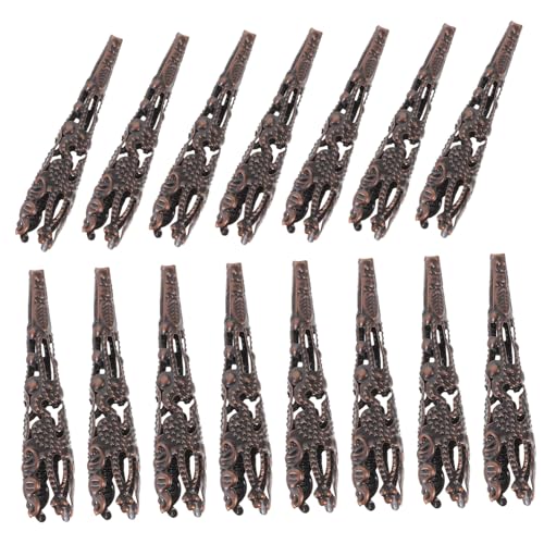 Tofficu 120 Stück Teiliges Schmuckzubehör Metall Perlenkappen mit Trompeten blüten design Langlebige Endkappen zur Fixierung von Perlen für DIY Armbänder Halsketten Schmuckherstellung von Tofficu