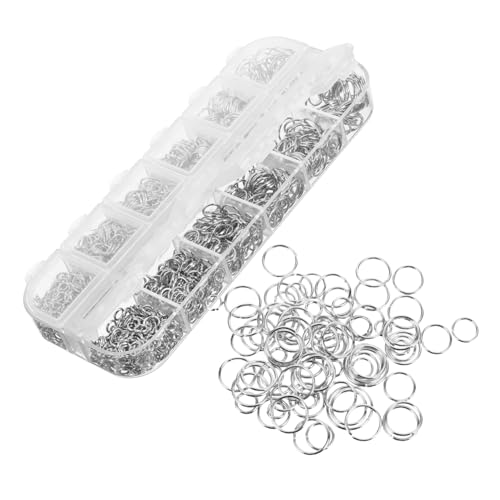 Tofficu 1200 Stück Offener Eisenreifen Schmuck-anhänger Schlüssel Ö Große Biegeringe Sprungringe Goldene Biegeringe Stapelung Biegeringe Für Schmuck Klein Halskette Spaltring Silver von Tofficu