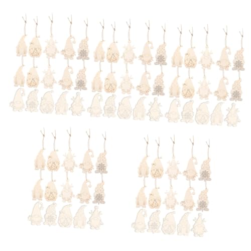 Tofficu 125 Sätze Anhänger Zum Aufhängen Von Diy-weihnachtsbaumdekorationen Mini-weihnachtsdekoration Weihnachtsausschnitte Form Weihnachtszwerg Weihnachtsdekorationen Willkommen Gnom Holz von Tofficu