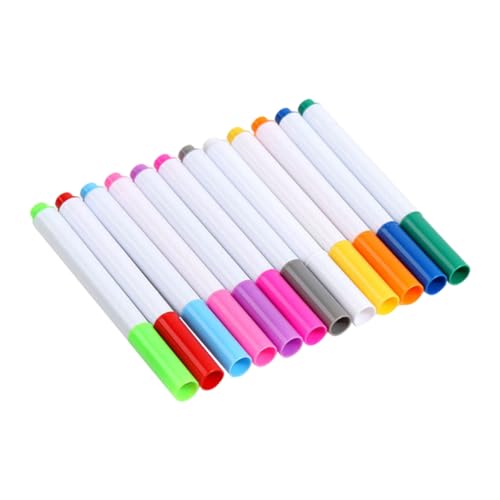 Tofficu 12Stücke Abwaschbare Neon Marker für Lösbare Kreidestifte für LED und Acryltafeln Zeichnen und Kritzel Whiteboards und von Tofficu