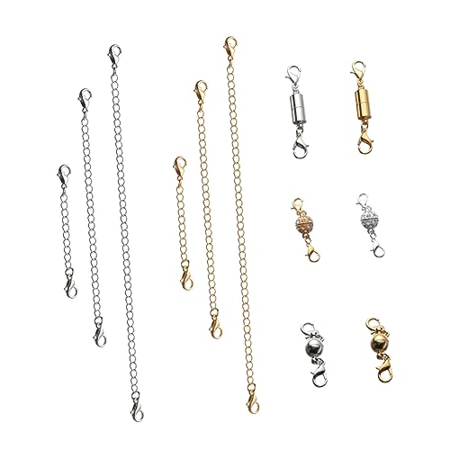 Tofficu 12Stücke Teiliges Set Magnetische Hummerverschlüsse Umweltfreundliche Magnetschnallen für DIY Schmuck für Halsketten und Armbänder Glänzend und Stark Einfache Handhabung von Tofficu