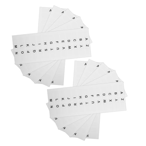Tofficu 14 Blatt Alphabetische Indexbezeichnungen Büro-klassenzimmer Kleine Buchregisterkarten Brief Klebrig Notizbücher Trennblätter Für Alphabet-ordner Alphabet-notizbuch Weiß Papier von Tofficu